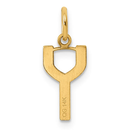 14ky Letter Y Initial Pendant