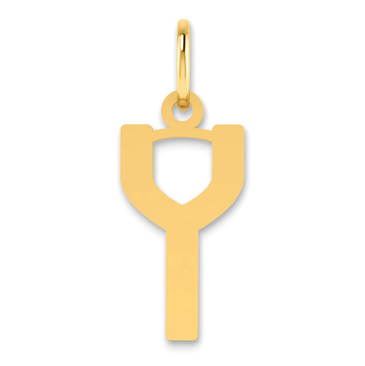 14ky Letter Y Initial Pendant
