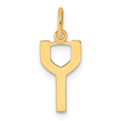 14ky Letter Y Initial Pendant