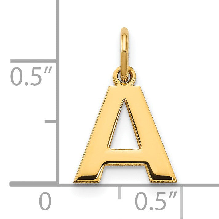 14ky Letter A Initial Pendant