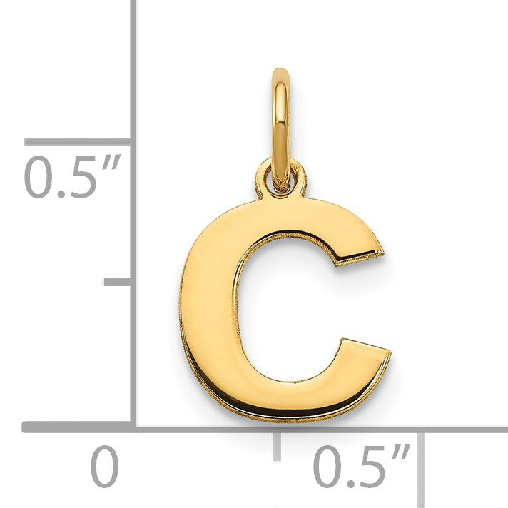 14ky Letter C Initial Pendant