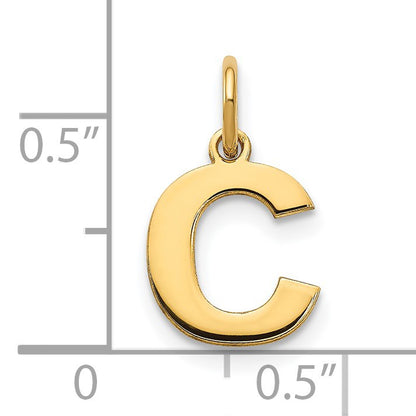 14ky Letter C Initial Pendant