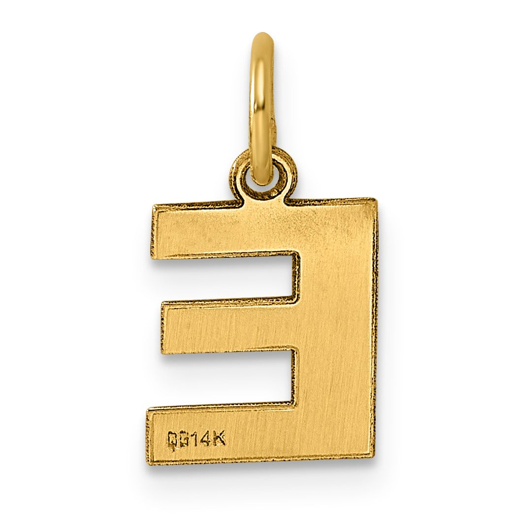 14ky Letter E Initial Pendant