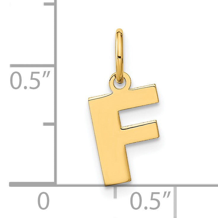 14ky Letter F Initial Pendant