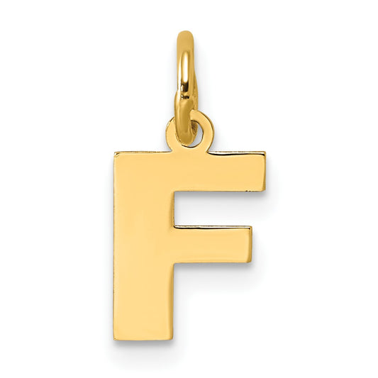 14ky Letter F Initial Pendant