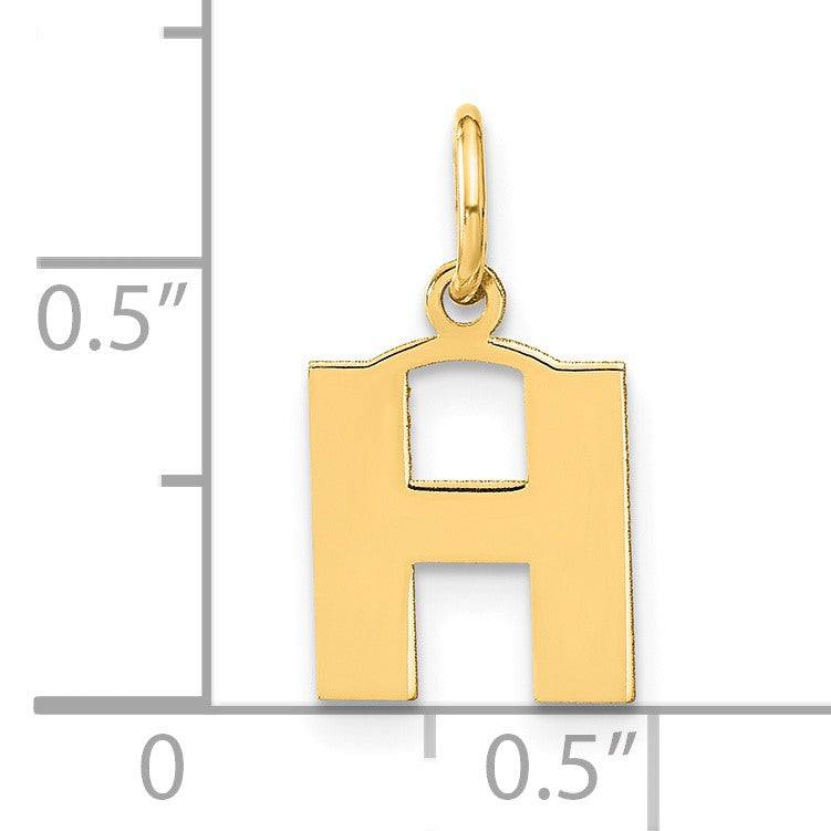 14ky Letter H Initial Pendant