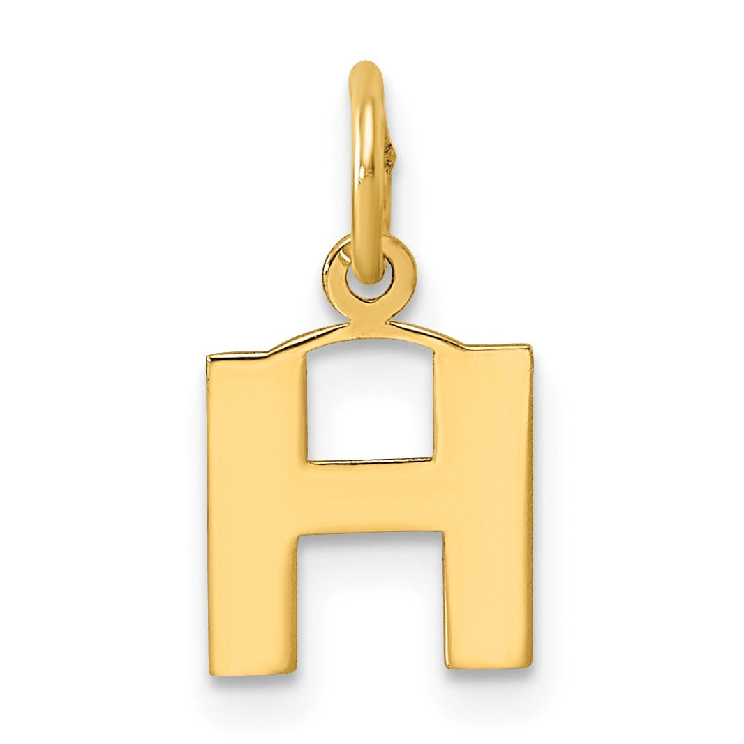 14ky Letter H Initial Pendant