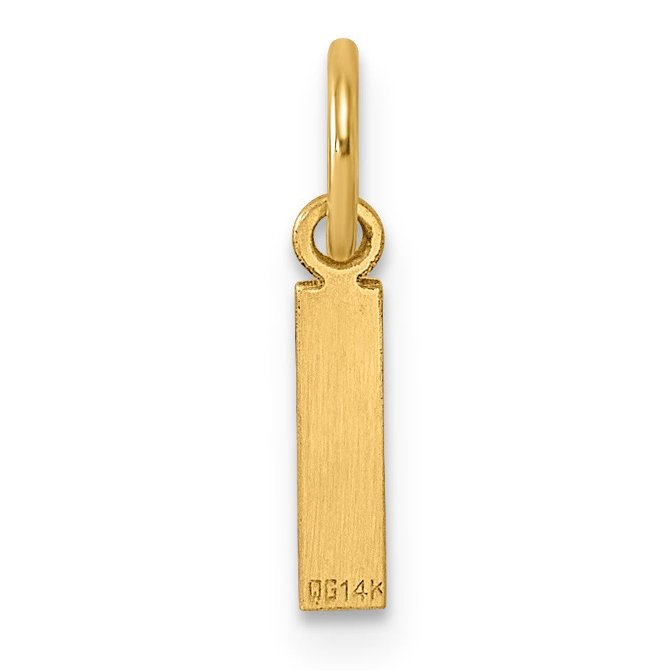 14ky Letter I Initial Pendant