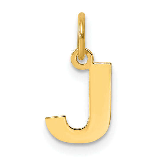 14ky Letter J Initial Pendant