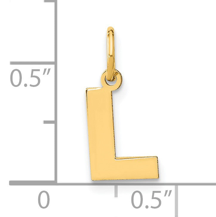 14ky Letter L Initial Pendant