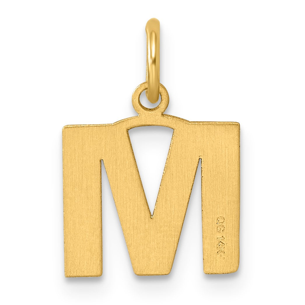 14ky Letter M Initial Pendant