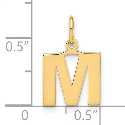 14ky Letter M Initial Pendant