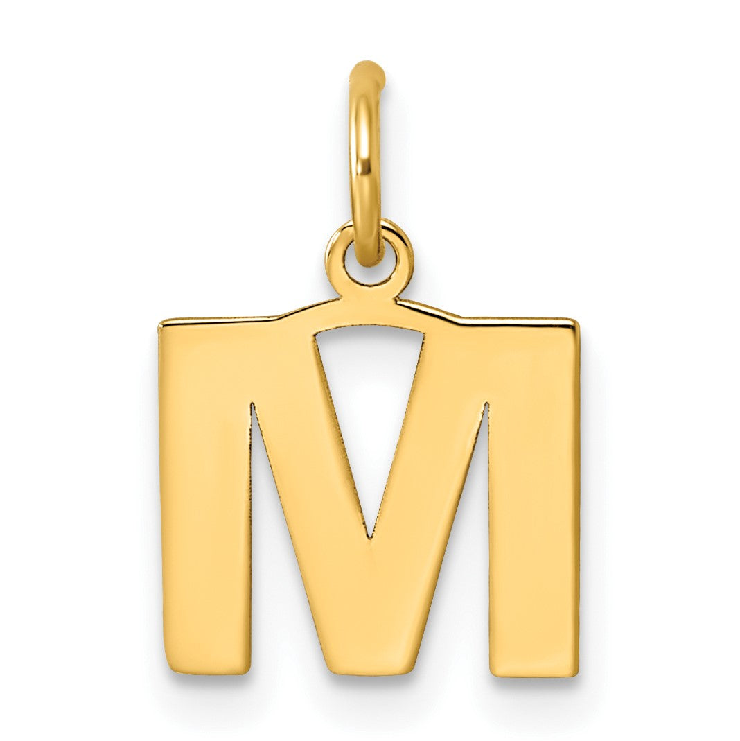 14ky Letter M Initial Pendant
