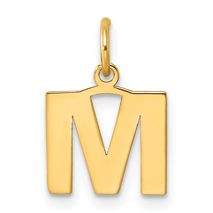 14ky Letter M Initial Pendant
