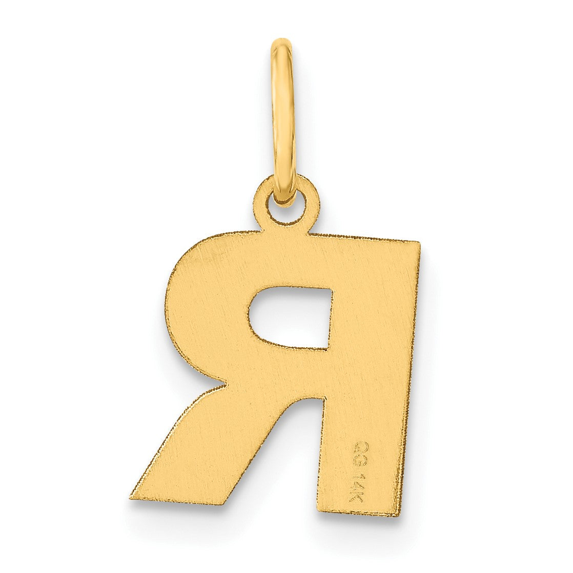 14ky Letter R Initial Pendant
