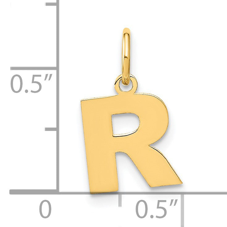 14ky Letter R Initial Pendant