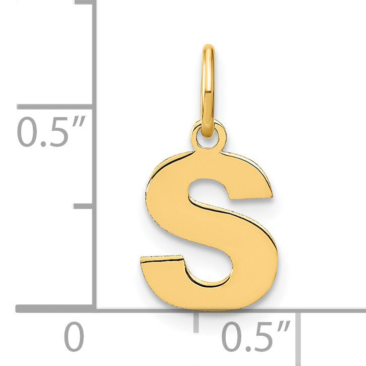 14ky Letter S Initial Pendant