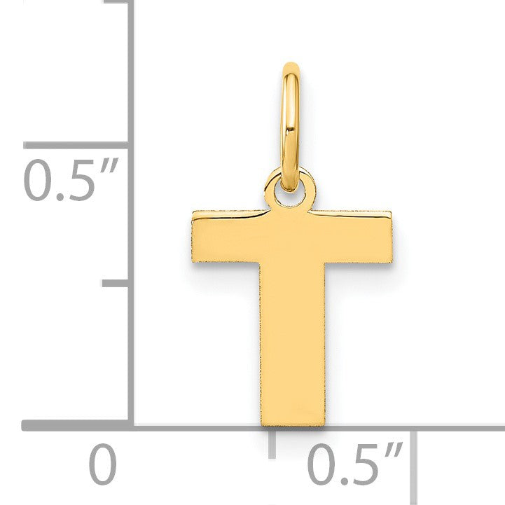 14ky Letter T Initial Pendant