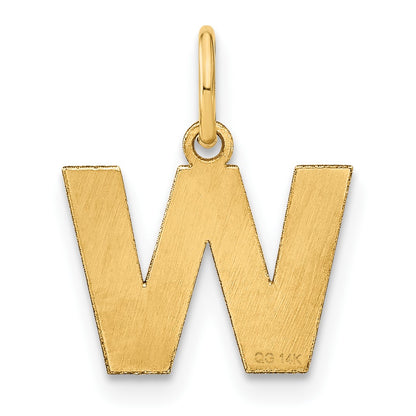 14ky Letter W Initial Pendant