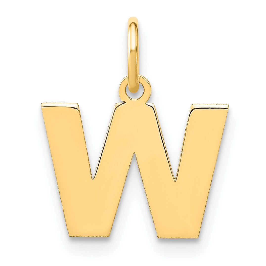 14ky Letter W Initial Pendant