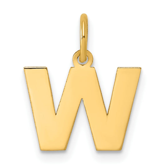 14ky Letter W Initial Pendant