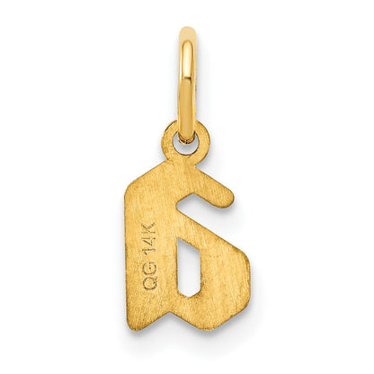 14KY Lower case Letter A Initial Pendant