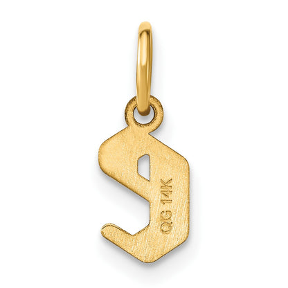 14ky Lowercase Letter E Initial Pendant
