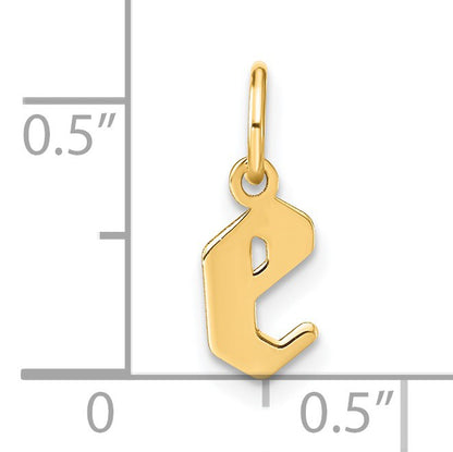 14ky Lowercase Letter E Initial Pendant