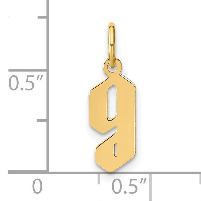 14ky Lowercase Letter G Initial Pendant