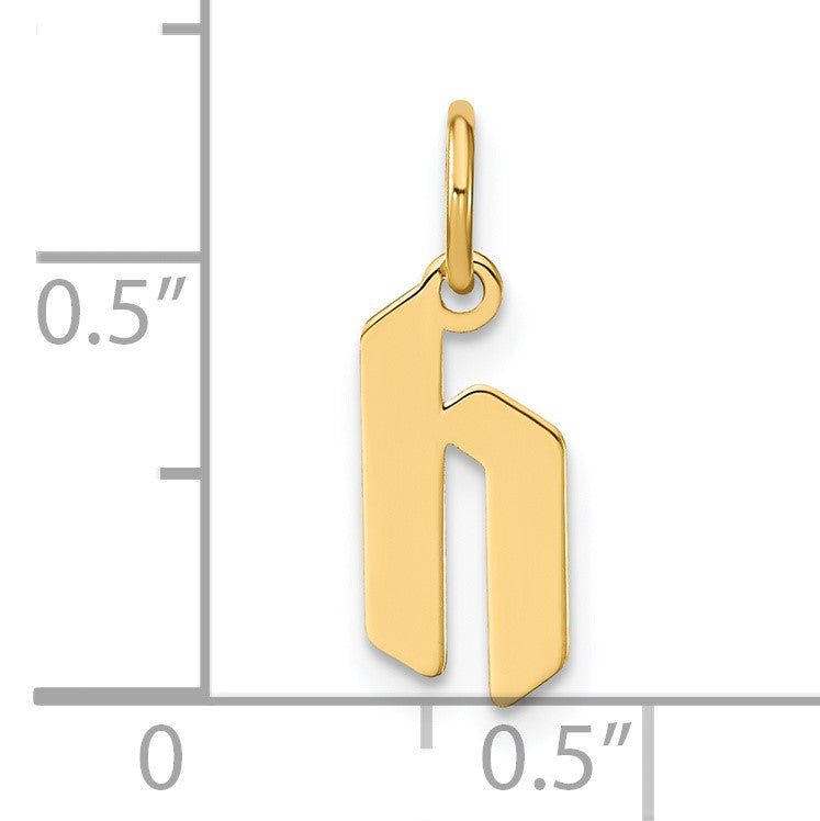 14ky Lowercase Letter H Initial Pendant