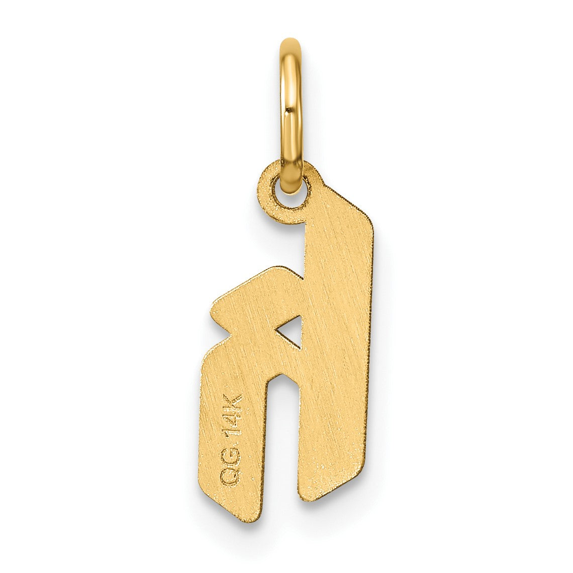 14ky Lowercase Letter K Initial Pendant