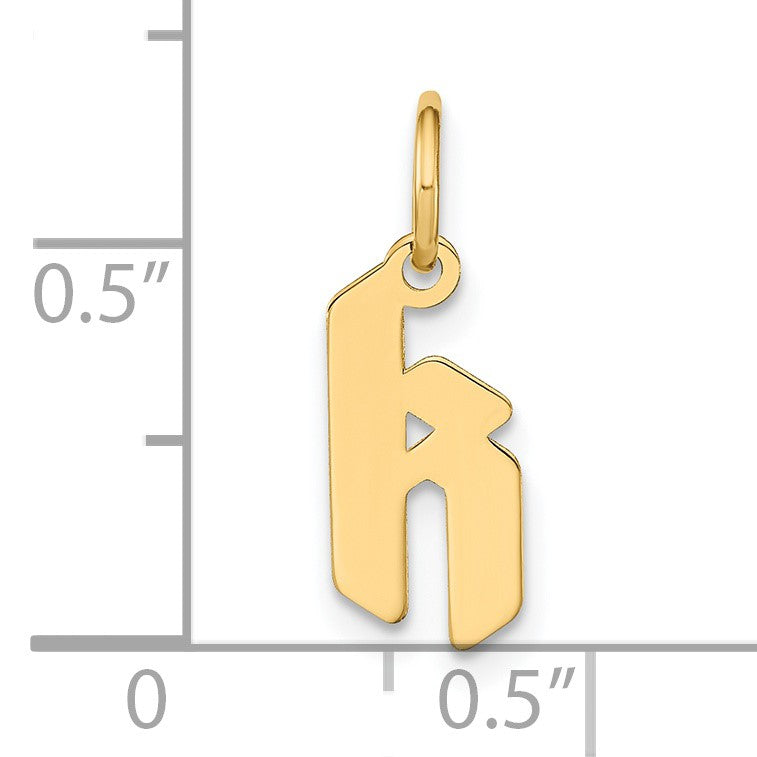 14ky Lowercase Letter K Initial Pendant