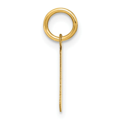 14ky Lowercase Letter L Initial Pendant