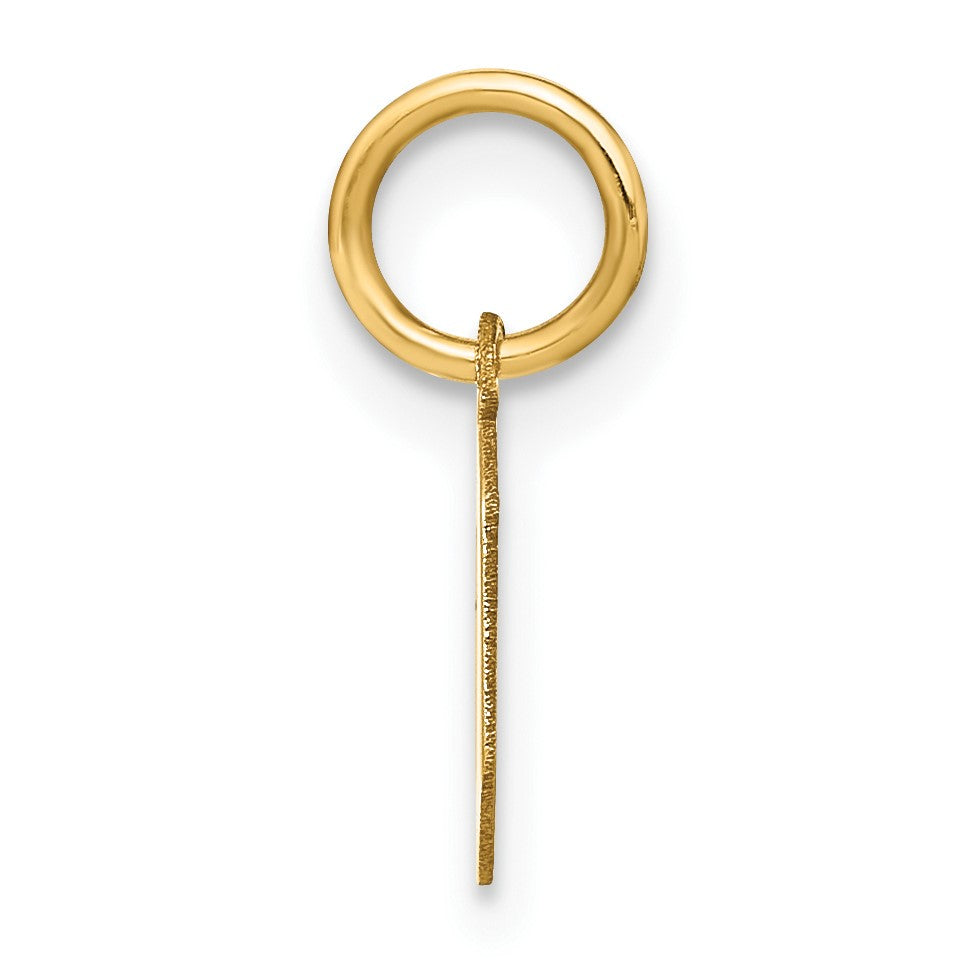 14ky Lowercase Letter O Initial Pendant