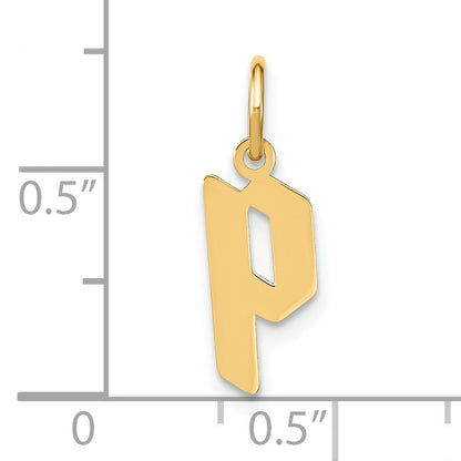 14ky Lowercase Letter P Initial Pendant