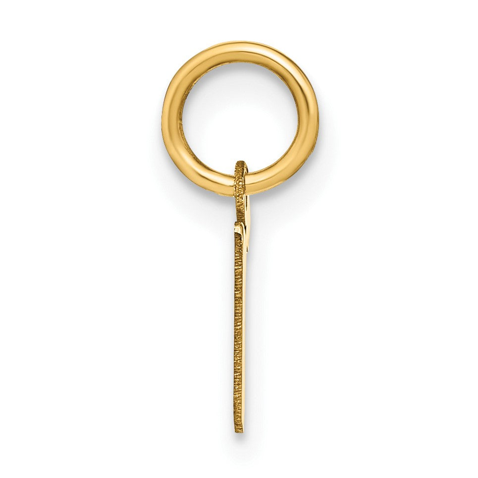 14ky Lowercase Letter R Initial Pendant