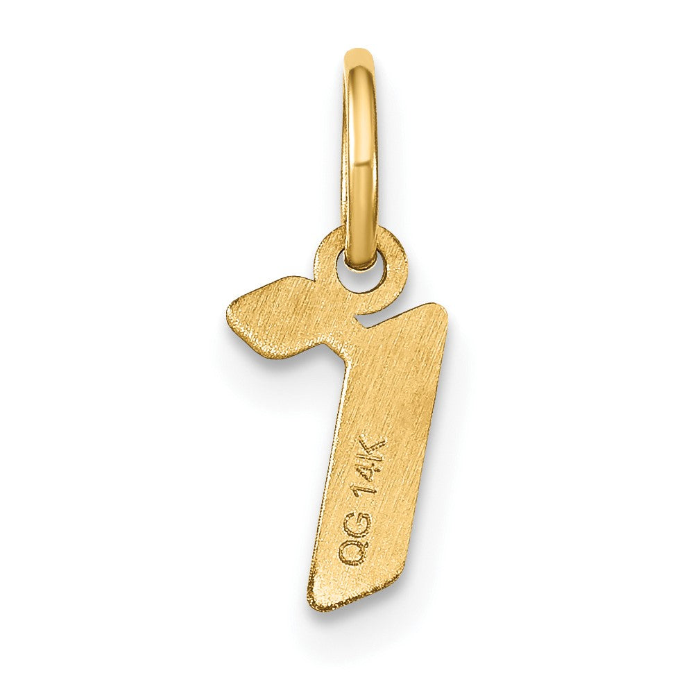 14ky Lowercase Letter R Initial Pendant