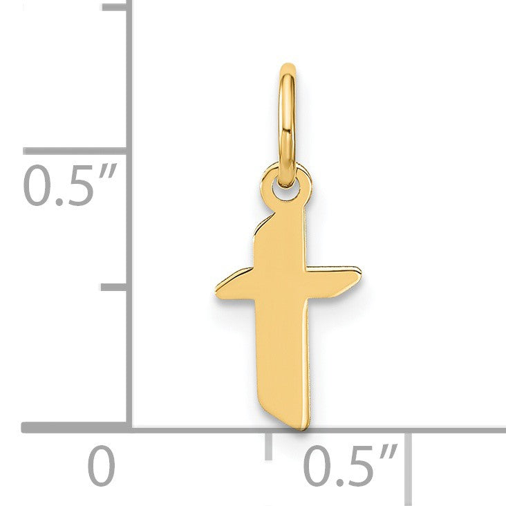 14ky Lowercase Letter T Initial Pendant