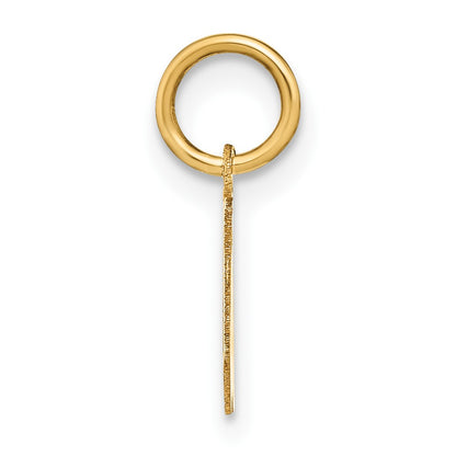 14ky Lowercase Letter W Initial Pendant