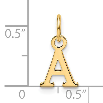 14ky Cutout Letter A Initial Pendant
