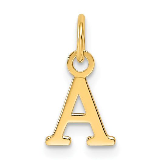 14ky Cutout Letter A Initial Pendant