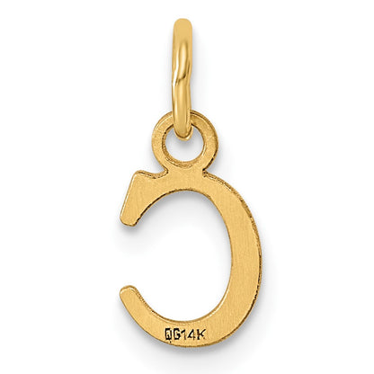 14ky Cutout Letter C Initial Pendant