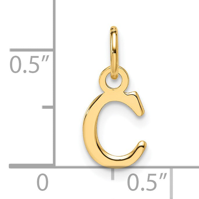 14ky Cutout Letter C Initial Pendant