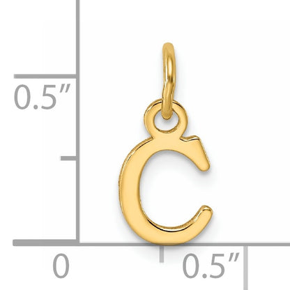 14ky Cutout Letter C Initial Pendant