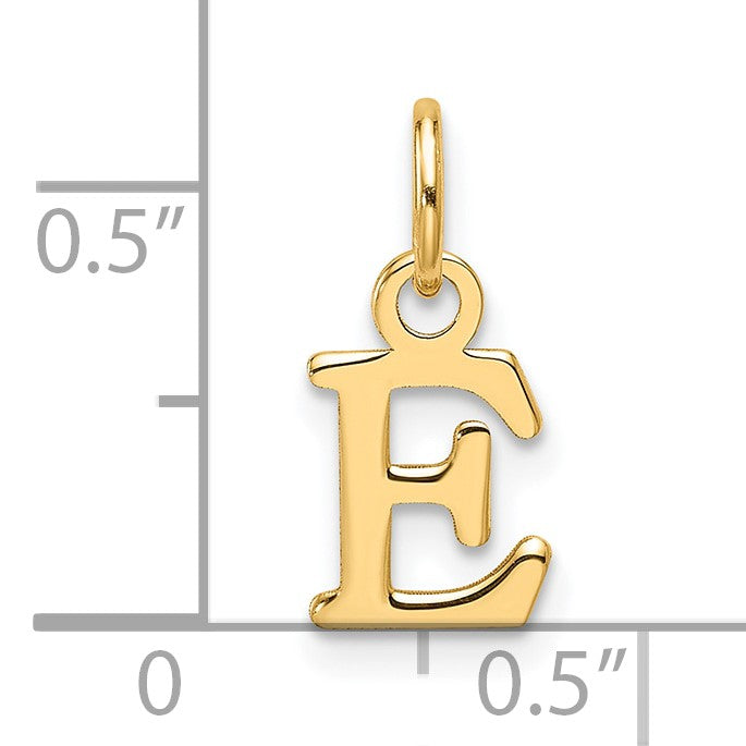 14ky Cutout Letter E Initial Pendant