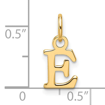14ky Cutout Letter E Initial Pendant