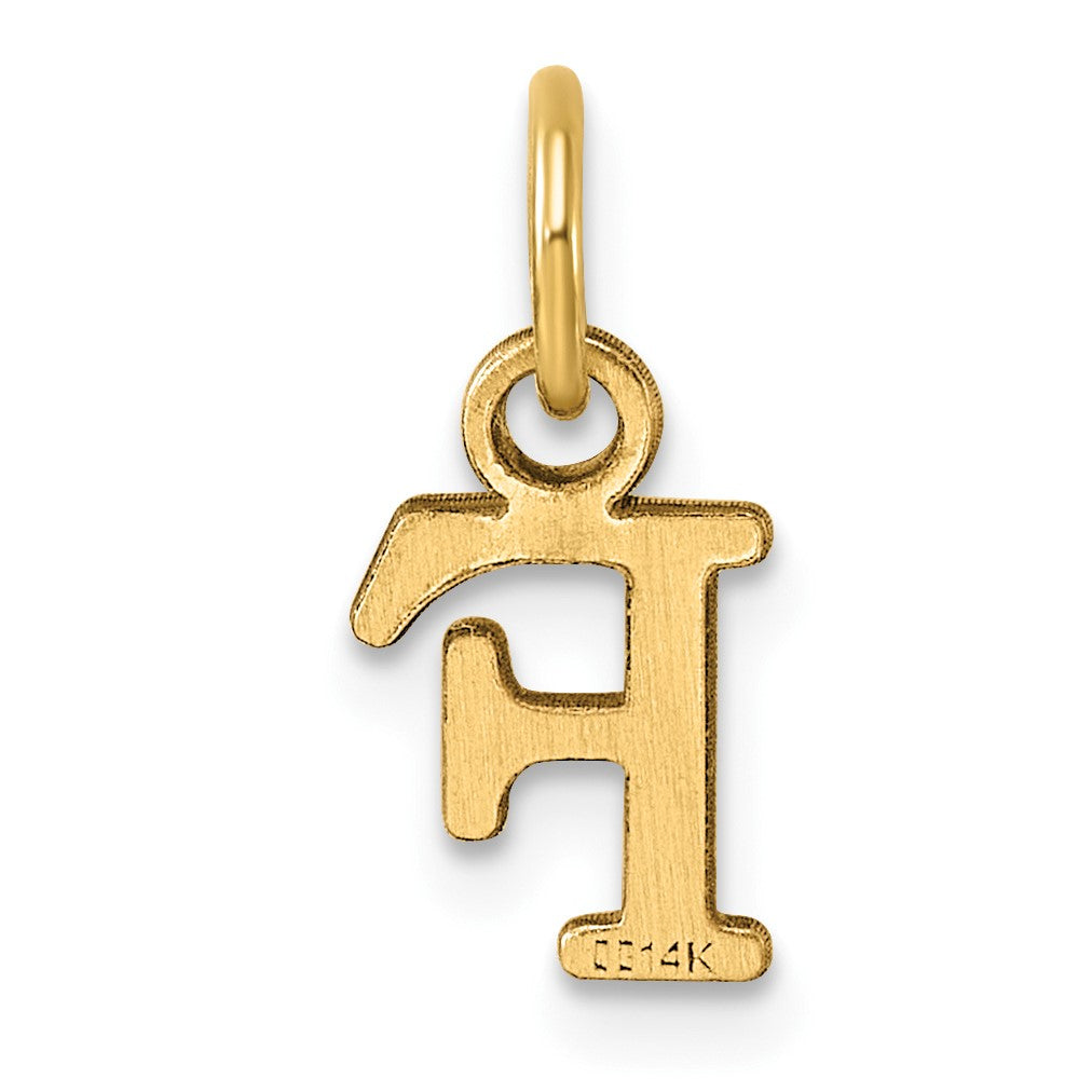 14ky Cutout Letter F Initial Pendant
