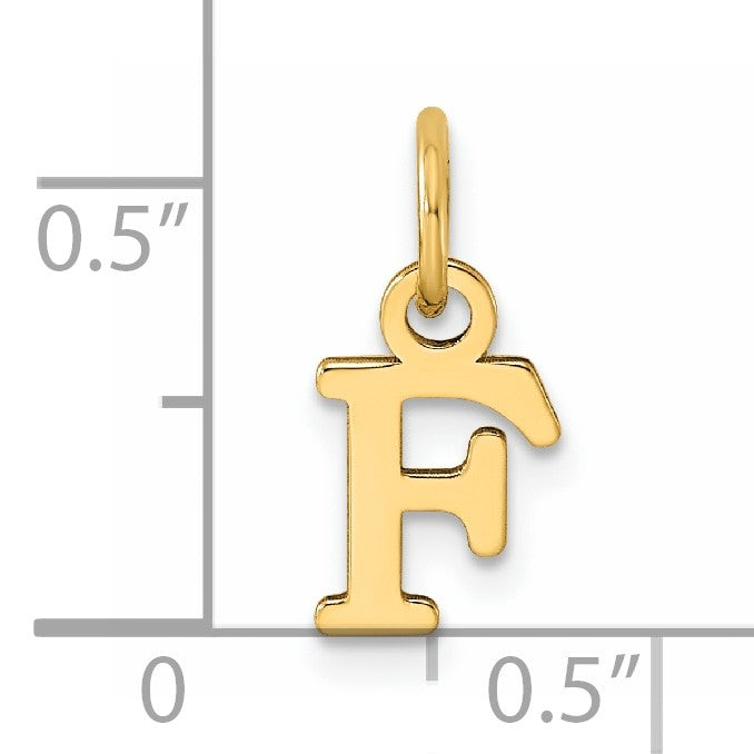 14ky Cutout Letter F Initial Pendant