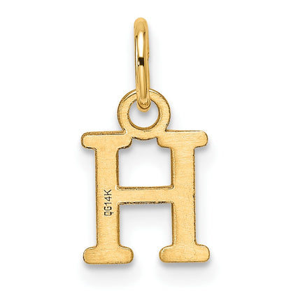 14ky Cutout Letter H Initial Pendant