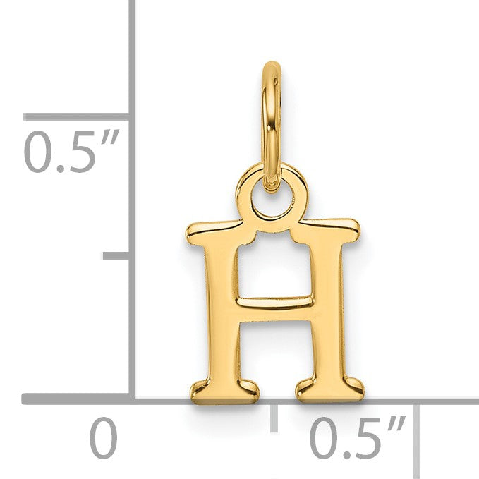 14ky Cutout Letter H Initial Pendant